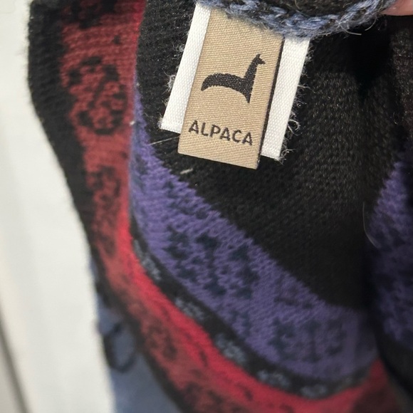 Peruvian Link Alpaca Collection Women Sweater Floral Embroidered Cardigan Large - Picture 4 of 5